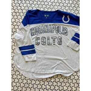 Indianapolis Colts Womens 3/4 Sleeve NFL Team Apparel Medium Shirt